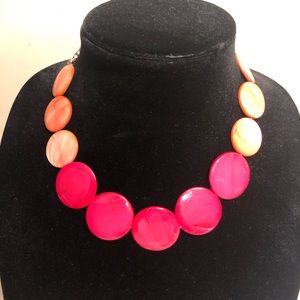 Coral statement necklace